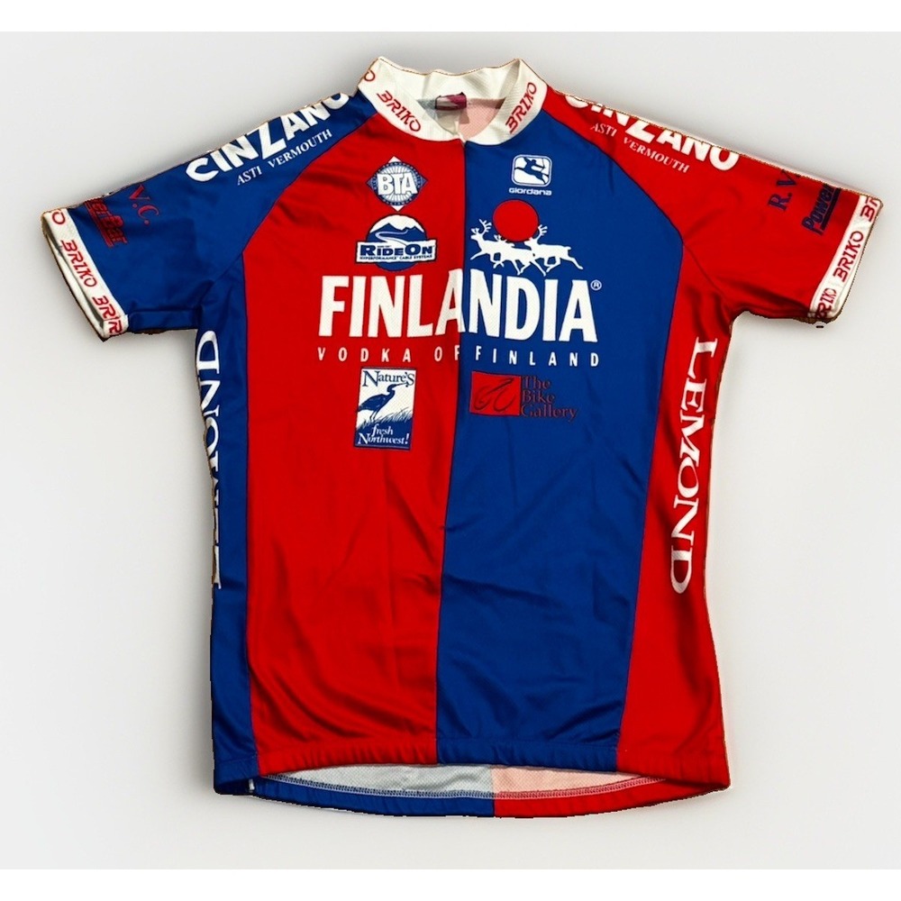 Vintage Giordana Finlandia Vodka Cycling Jersey L Cinzano LeMond 90s Rare